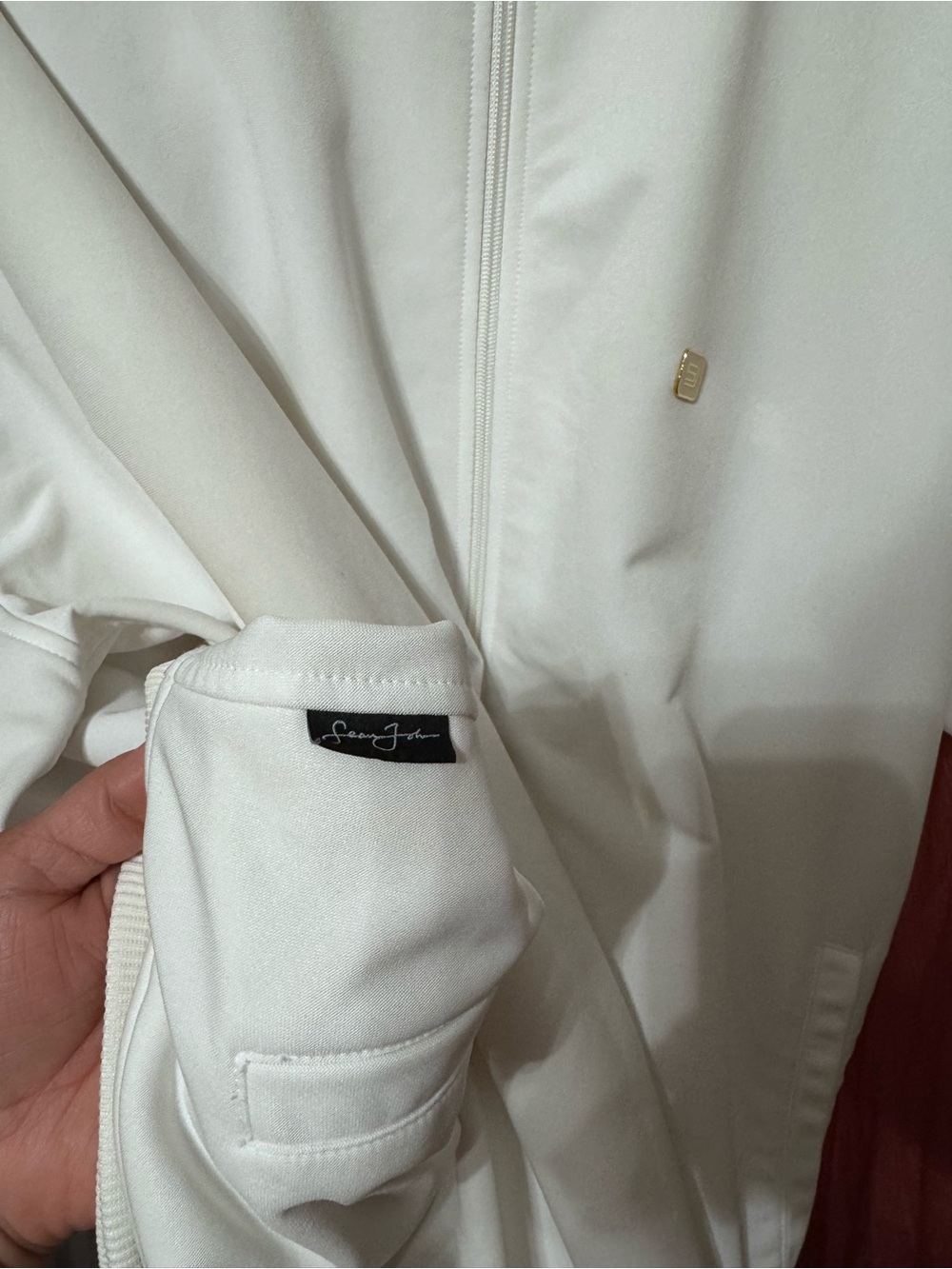 Sean John White Track Jacket with Gold Trim - Picture 9 of 9